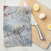 Wachten op Supper Kingfisher Bird Theedoek (Quarter Fold)