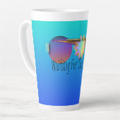 Wachten op The Pickleball Personaliseer Latte Mok (Linkerhoek)