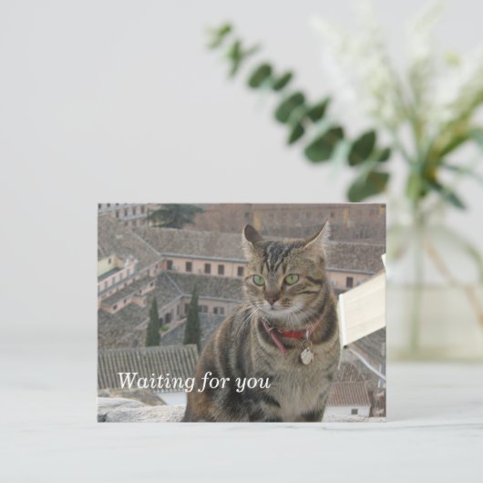 Wachten op u Briefkaart (Staand voorkant)