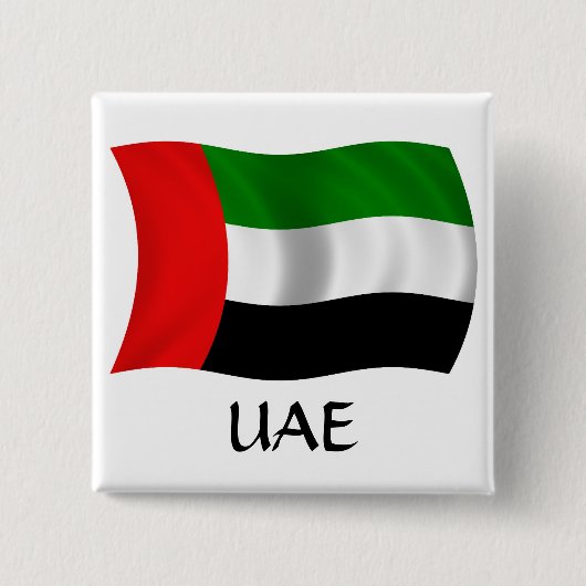 Wachten op UAE-vlag Vierkante Button 5,1 Cm (Voorkant)