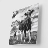 Wachten op uiteinde uiteinde vierkante klok (Hoek)