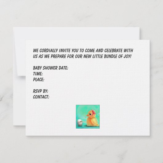 Wachten op uitnodiging van Baby shower (Achterkant)