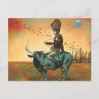 "Wachten op vliegen" Briefkaart