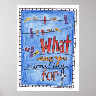 Wachten op vogels poster