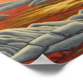 Wachten op winterafdrukken van Beer van twee polen Poster (Hoek)