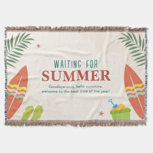 Wachten op zomerpret strand  deken