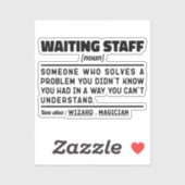 Wachten personeel zelfstandig naamwoord definitie sticker (Vel)