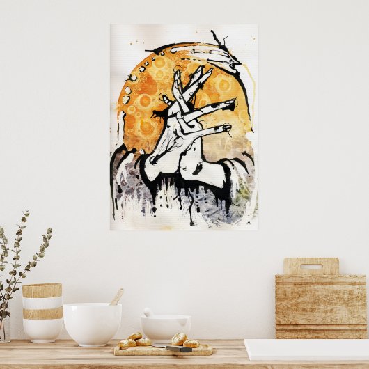 wachten poster (Keuken)