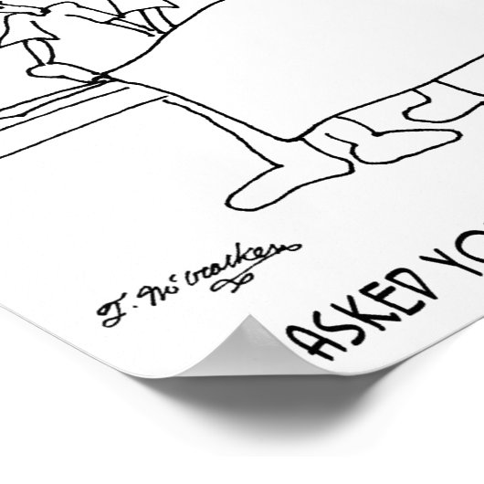 Wachten Room Cartoon 9481 Poster (Hoek)