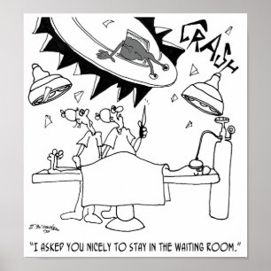 Wachten Room Cartoon 9481 Poster
