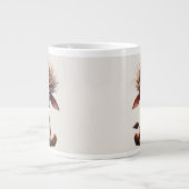 Wachten tot de koffie begint grote koffiekop (Voorkant)