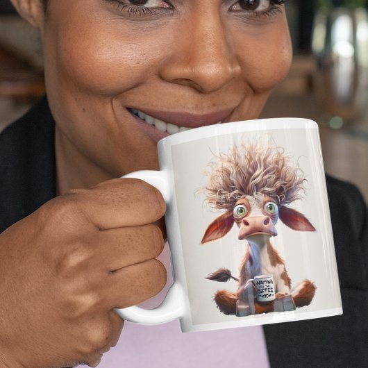 Wachten tot de koffie begint grote koffiekop