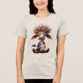 Wachten tot de koffie begint Tri-Blend shirt (Voorkant)