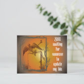 Wachten tot iemand mijn bio update feestdagenkaart (Staand voorkant)