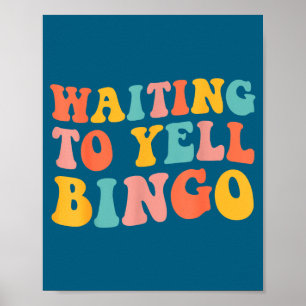 Wachtend om Bingo-liefhebber Bingo-speler Bingo-en Poster