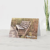 Wachtend op Bench - Denken aan kaart (Voorkant)