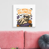 Wachtend Op Halloween Highland Rund Canvas Afdruk (Insitu (Woonkamer))