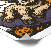 Wachtend Op Halloween Highland Rund Poster (Hoek)