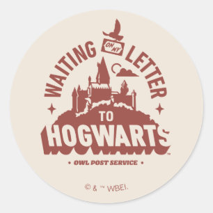 Wachtend op mijn brief naar HOGWARTS™ Ronde Sticker