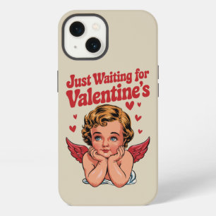 Wachtend op Valentijnsdag Retro Baby Cupid Liefde iPhone 13 Hoesje