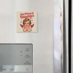 Wachtend op Valentijnsdag Retro Baby Cupid Liefde Magneet