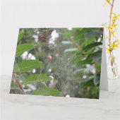 Wachtende spin kaart (Gele Bloem)