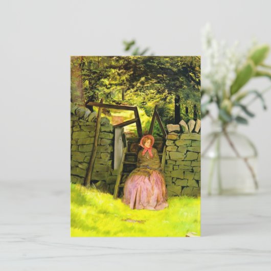 Wachtende vrouw (John Everett Millais) Kaart (Staand voorkant)