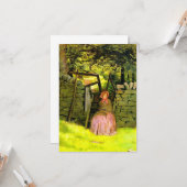 Wachtende vrouw (John Everett Millais) Kaart (Voorkant / Achterkant in situ)