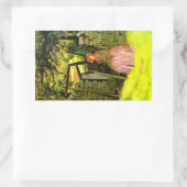 Wachtende vrouw (John Everett Millais) Rechthoekige Sticker (Tas)