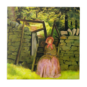 Wachtende vrouw (John Everett Millais) Tegeltje