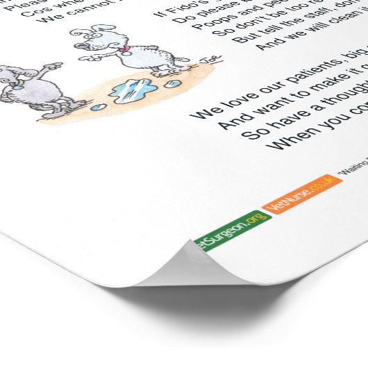 Wachtkamer Etiquette - A3 Poster (Hoek)