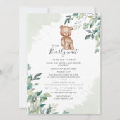Wachtpaar Baby shower Eucalyptus Foliage Kaart (Voorkant)