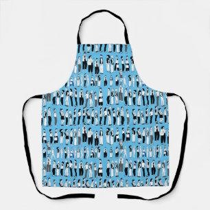 Wachtrij, meer wachtrij L Blue BG Schort