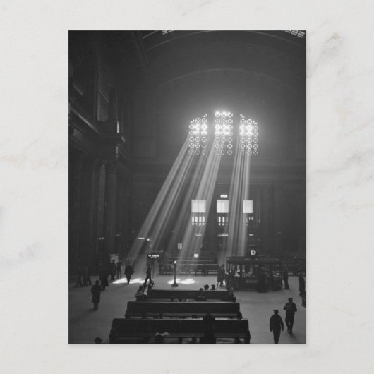 Wachtruimte Union Station, 1943 Briefkaart (Voorkant)