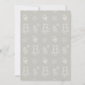 Wachttijd Beer Genderneutraal grijs Baby shower Kaart (Achterkant)