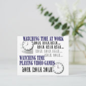 wachttijd op het werk briefkaart (Staand voorkant)