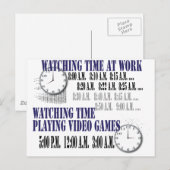 wachttijd op het werk briefkaart (Voorkant / Achterkant)