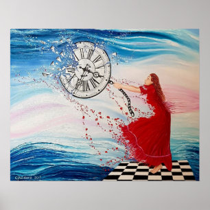 Wachttijd tijd   Archiefpapier voor zwaar gewicht Poster