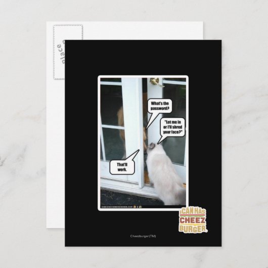 Wachtwoord alstublieft briefkaart (Voorkant / Achterkant)