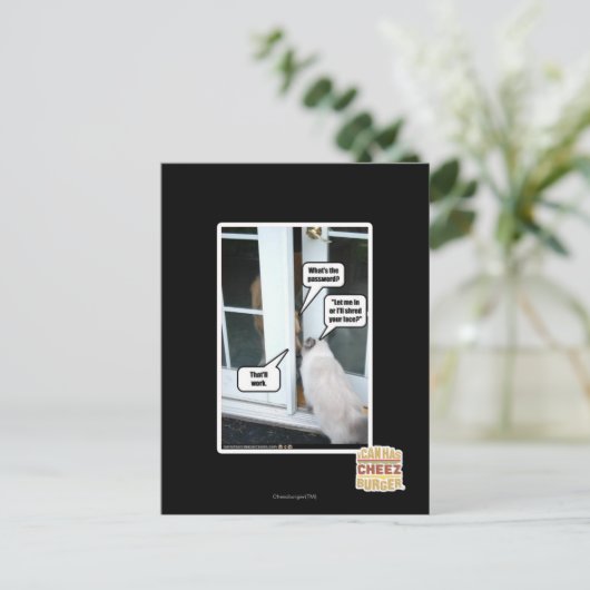 Wachtwoord alstublieft briefkaart (Staand voorkant)