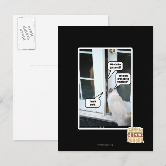 Wachtwoord alstublieft briefkaart (Voorkant / Achterkant)