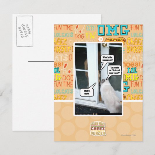 Wachtwoord alstublieft briefkaart (Voorkant / Achterkant)