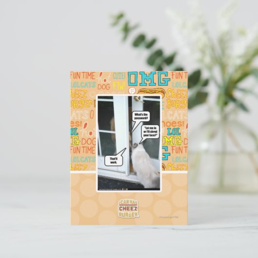 Wachtwoord alstublieft briefkaart (Staand voorkant)