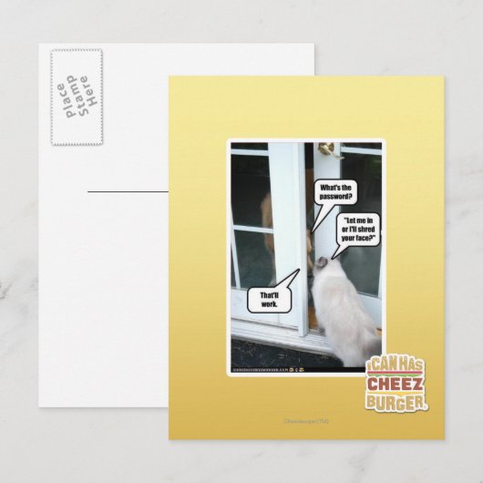 Wachtwoord alstublieft briefkaart (Voorkant / Achterkant)