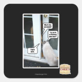 Wachtwoord alstublieft vierkante sticker (Voorkant)