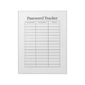 Wachtwoord Notitieblok Tracker (Linkerzijde)