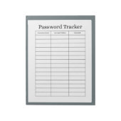 Wachtwoord Notitieblok Tracker (Linkerzijde)
