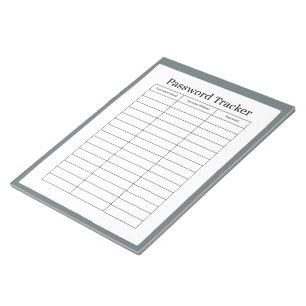 Wachtwoord Notitieblok Tracker