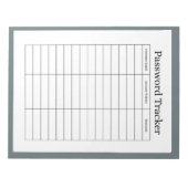Wachtwoord Notitieblok Tracker (Voorkant)