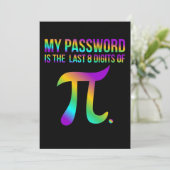 Wachtwoord Pi Wiskunde leraar wiskunde Wiskunde st Bedankkaart (Staand voorkant)